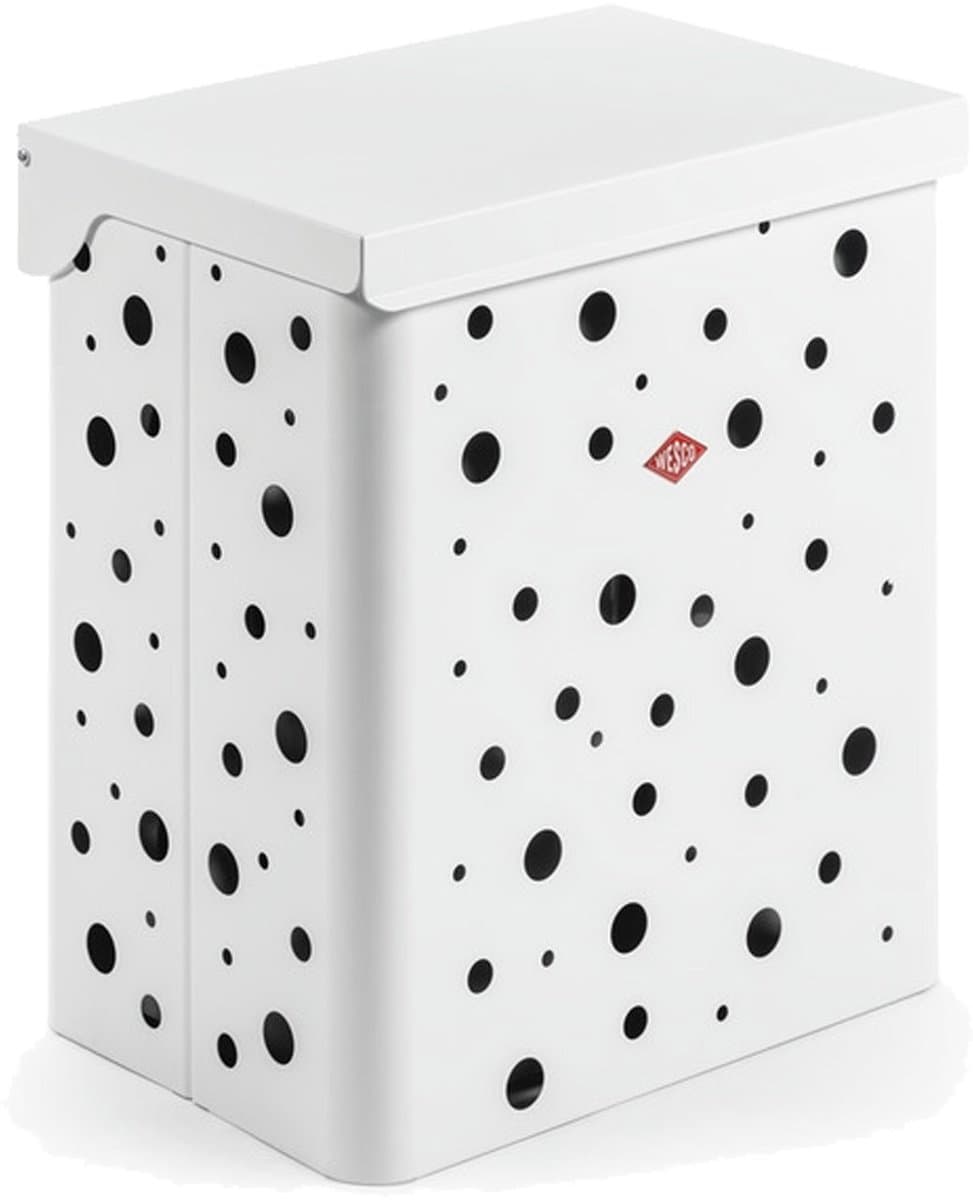 WESCO Wasmand Duo 1 met Inzet | 64 Liter | Duo Wasbox (2x32 Liter) | Metaal - Mat wit | Waskorf — afbeelding 1