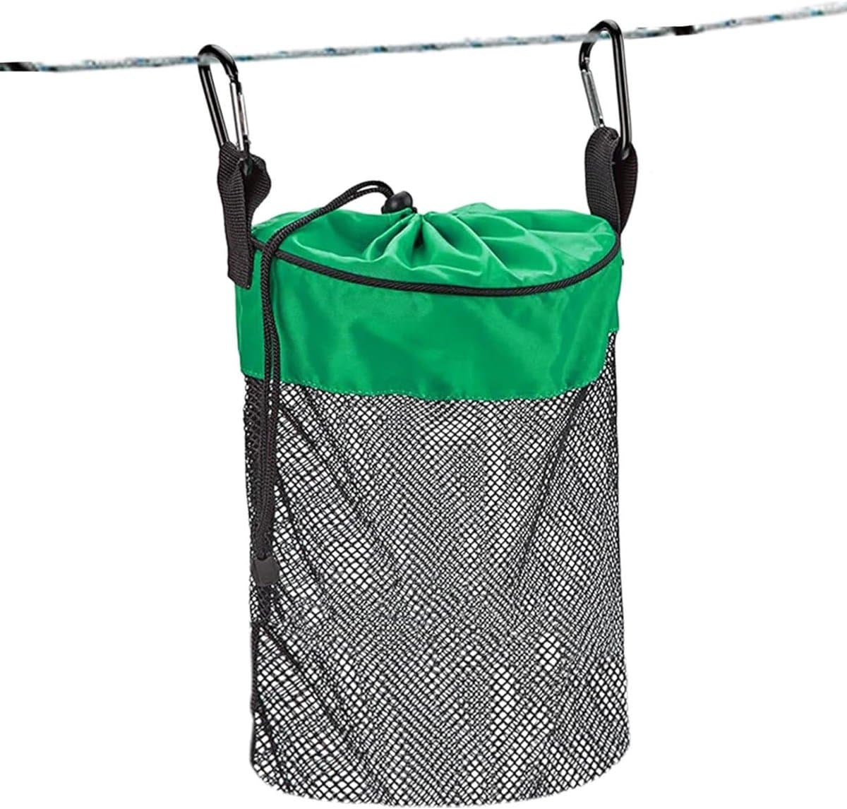 Wasknijperzak - Opbergtas Net - Wasknijpers Opbergen - Machinewasbaar Nylon - 30x20 cm - Groen — afbeelding 1