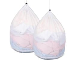 Wasmachine wasnet - 2stuks - Waszak - Wasnet - Herbruikbare kleine waszak - Met trekkoord - Duurzaam - Geschikt voor ondergoed - kleding en sokken - 40 x 30 cm