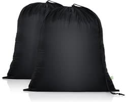 Drawstring Waszakken 2-Pack 20 x 24 inch - Duurzame Opbergzakken voor Vuile Kleding, Camping en Studentenhuisvesting