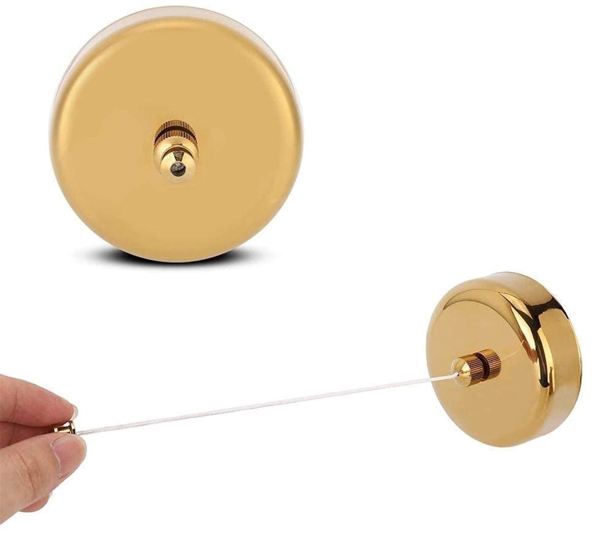 Dailygoods - Dailygoody - Kleren Droogrek - Intrekbare Waslijn - Wandgemonteerd - Roestvrij staal - Ideaal voor thuis en camping - Goud — afbeelding 1