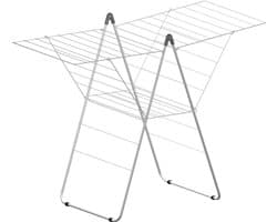 Mammoet - Droogrek - Met vleugels - 23 m drooglengte - Wit - Staal - Inklapbaar - Wasrek — afbeelding 1
