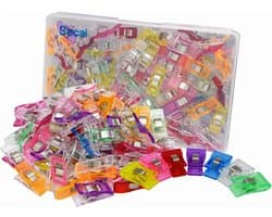 Naaiclips Knutselen - Quilt Clips - Stoffen Vastzetten - Grote Hoeveelheid - 80 Stuks - Veelkleurig