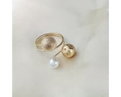 Sjaalklem - Sjaal Klem - Sjaal Ring - Ring - Klem - Sjaal - Goud kleurig - Drie Bolletjes