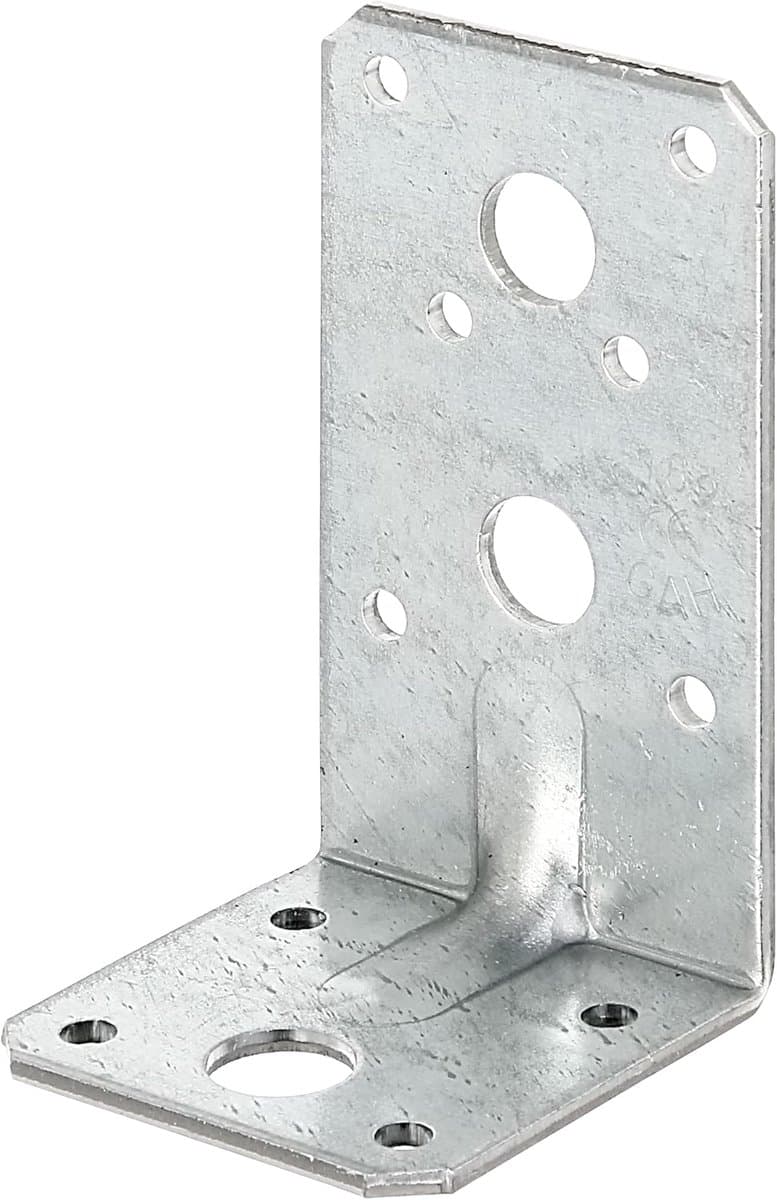 Hoekanker extra sterk - Versteviging hoek - Houtverbindingen maken - Sendzimir verzinkt - 90 x 50 x 50 mm - staal — afbeelding 1