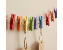 Mini Knijpers Gekleurd - 30 Mini Knijpertjes - Knijpertjes voor Kaarten of Foto's — afbeelding 1