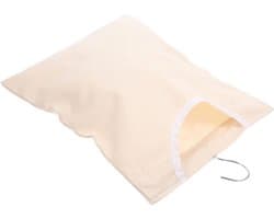 Wasknijper Opbergtas - Wasknijperhouder Hangzak - Wasknijpers Opbergen - 360 Graden Draaibare Haak - 32X27CM - Beige