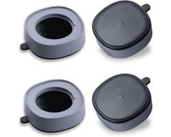 4 stuks - Wasmachine trillingsdemper-Trillingsmat- Antislipmat-Antislip rubber-Voetjes Droge-Anti Vibratie-grijs