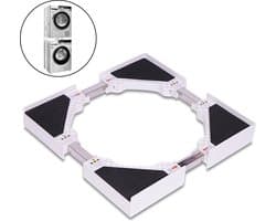 Vonia Tussenstuk wasmachine droger - Stapelkit wasmachine droger - Universeel - Verstelbaar - Wit