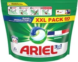 Ariel 3in1 Wasmiddel Pods - Original - 2 x 60 Wasbeurten - Voordeelverpakking