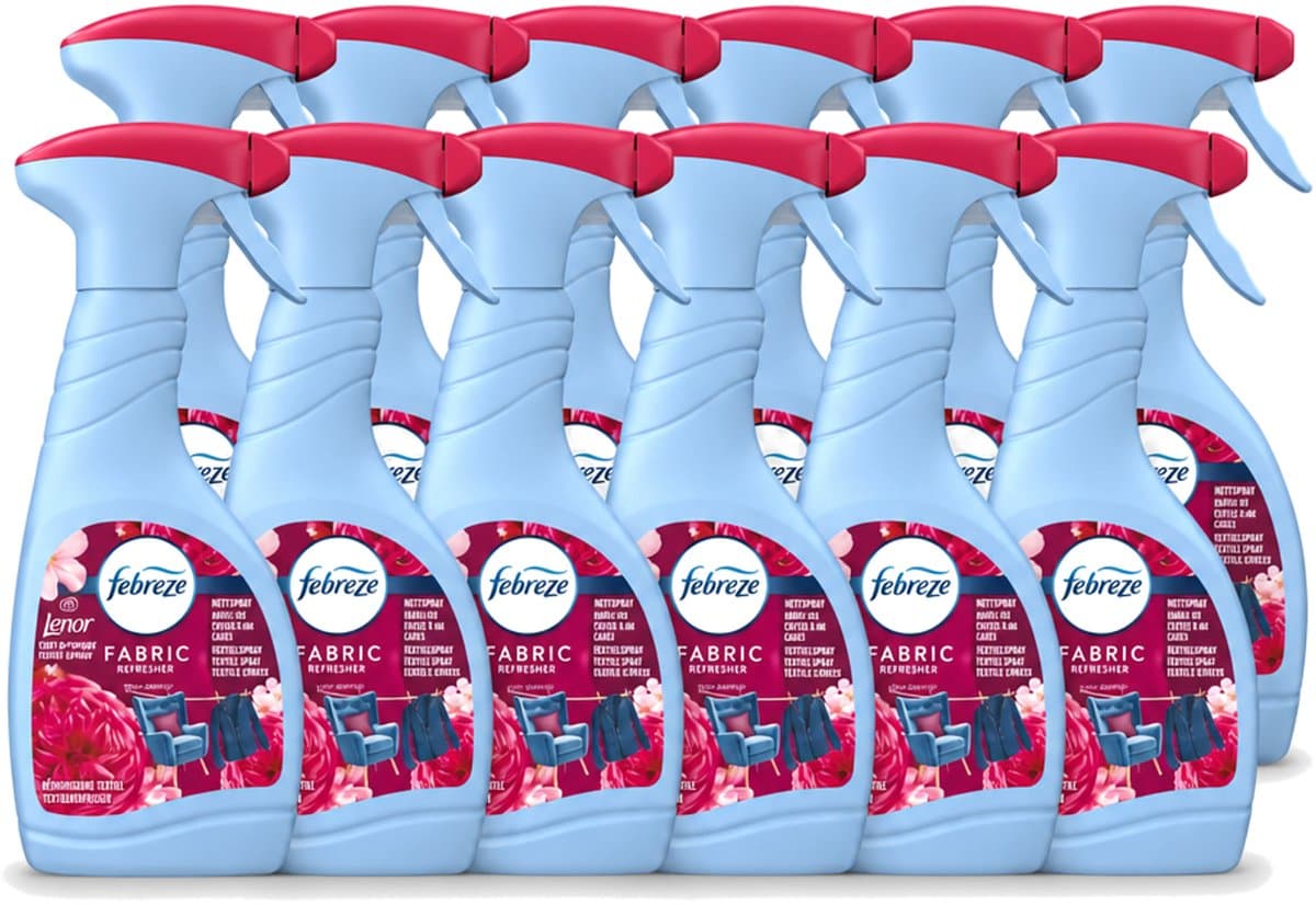 12 x Febreze – Textielspray – Robijn Jasmijn – 500 ml - Voordeelverpakking - 12 stuks — afbeelding 1