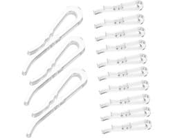 200 Stuks Transparante Plastic Shirt Clips Slip Kleding Klemmen Organisatie van Shirts Jurken Duurzame U Vormige Kledingclips Thuis