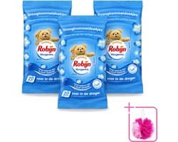 3 x Robijn – Droogtrommeldoekjes – Morgenfris - 20 Doekjes - Bulkverpakking - Droogtrommeldoekjes - Wasgoed drogen