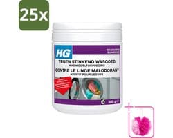25 x HG - Wasruimte - Tegen Stinkend Wasgoed - Wasmiddeltoevoeging - 500 g - Bulkverpakking - Wasmiddel tegen stank - Douchemop - Stinkend wasgoed