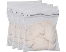 Waszak voor kleding en linnengoed - 4 stuks, 30 x 40 cm - Handig voor wasmachine en droger