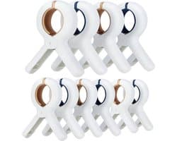 10 stuks grote wasknijpers, handdoekklemmen, winddicht, strandlaken, clips, kunststof wasknijpers, strandhanddoekklemmen voor strand, zwembad, dagelijks wasgoed, badhanddoek