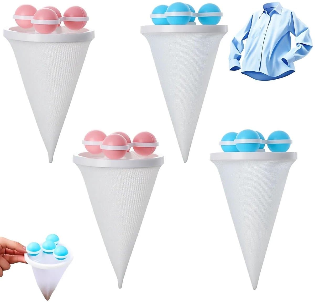 Solidchoice - Set van 4 Herbruikbare Filtertassen voor de Wasmachine — afbeelding 1