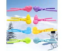 8 Pieces Snowball Clips, Snowball Clips with Handle, Heart Shaped Snowball Clips, Used for Snowball Fights, Winter - ShopVlot