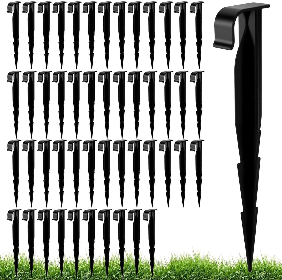 Tuinslanghouder Gietijzer - Zwart - 16 cm - Grondankers voor Tuinslang - Voor Tuinliefhebbers — afbeelding 1