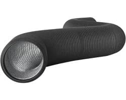 Afvoerbuis - Flexibele slang - Airco ventilatie - Stabiele constructie - 150 mm x 3 m - Grijs