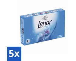 5 x Lenor - Droogtrommeldoekjes - Spring Awakening - 34 Doekjes - Voordeelverpakking - 5 stuks