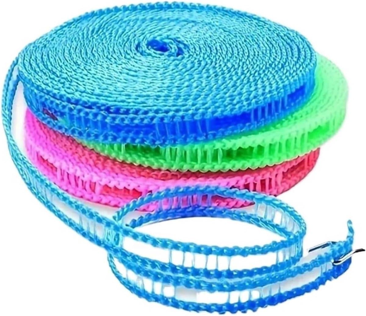 Waslijn - Outdoor lijn - Kleding drogen - Draagbaar en sterk - 9 meter - Roze — afbeelding 1