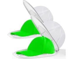 2 stuks hoedenwasser voor baseballpet, waskooi voor wasmachine | baldopreiniger framehouder met hoed waszak om kinderen volwassen hoeden te beschermen, hoedvorm te houden (2 wit)