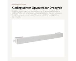 Kledingluchter 60 cm - Wandgemonteerd - Opvouwbaar - Multifunctioneel - Ruimtebesparend - Premium materiaal - Wasdroogrek