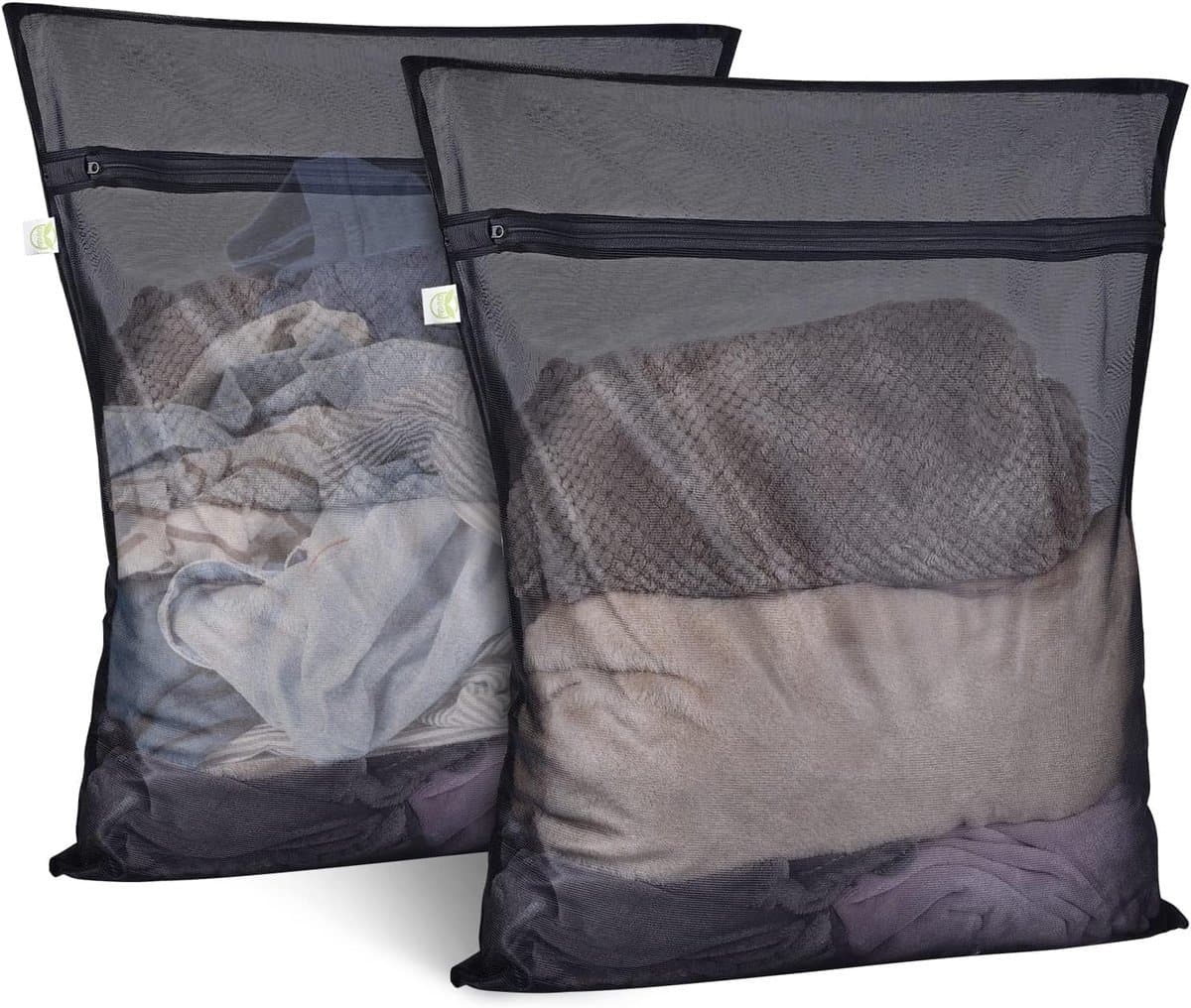 Waszakken voor wasmachine 2-pack (zwart, 40x50cm) — afbeelding 1