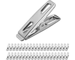 Arvion 40 Stuks Wasknijpers, Metalen Kleding Pinnen Clips, Winddicht en Roestvrij Roestvrijstalen Wasknijpers, Geschikt voor waslijnen, snackzakken, handdoeken, en foto's in huis, keuken, kantoor (4.5cm)