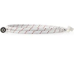 Nedis Nylon Toevoerslang - 3/4'' - 3/4'' - 10 Bar - 2.50 m - Toepassing: Schotel / Wasmachine - Nylon - Rood / Wit