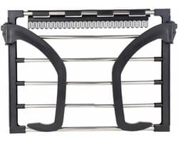 Wall Mounted Stainless Steel Folding Clothes Dryer for Radiator Balcony Black