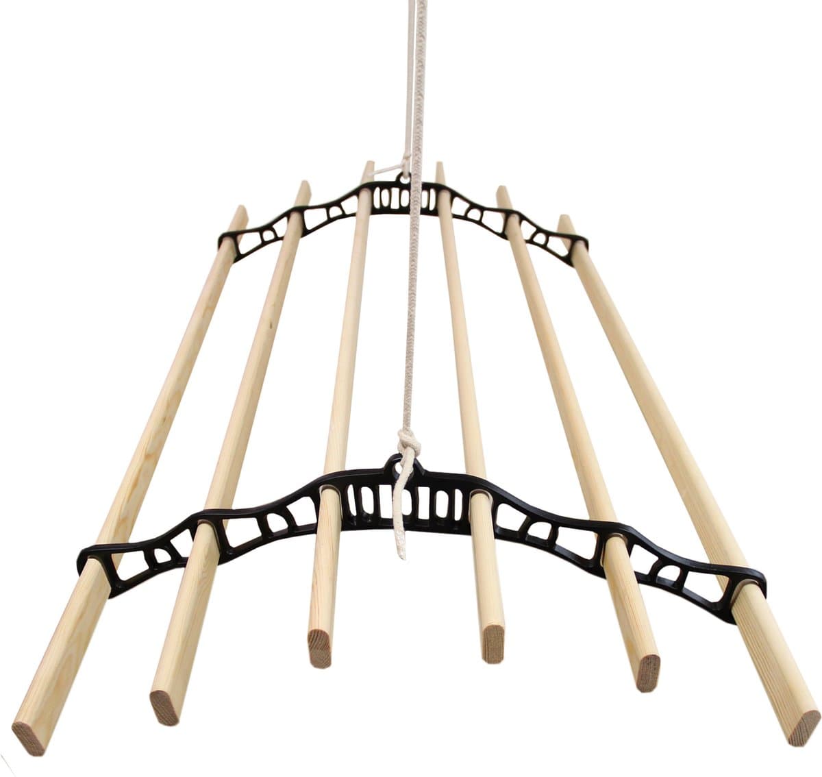 Droogrek Ophangbaar - Zwart - 1.5 meter - plafond wasrek — afbeelding 1