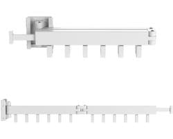 Wasophoogte® Wanddroogrek - Droogrek Inklapbaar - Wasrek Inklapbaar - Wasrek Hangend - 12 kledinghaken