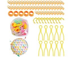 Naaiclips Set - Knutsel Organizer - Stoffen Vasthouden - Compleet met Hulpmiddelen - 50+ Clips - Driehoekig