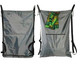Waszak voor onderweg, Hangende Tas voor Vuile Kleding, Schoudertas voor Was, Grijs, Ideaal voor Reizen en Organisatie