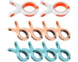 Grote Kledingknijpers - 8 Stuks, Handige Clips voor Handdoeken, Strandstoelen en Bedtextiel