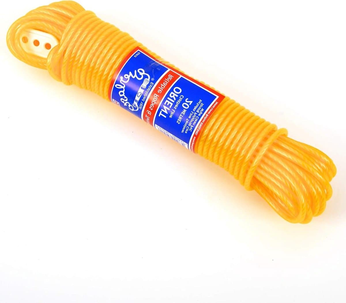 Waslijn - Kledinglijn PVC - Buiten Drogen - Extra Dik - 15 Meter - Geel — afbeelding 1