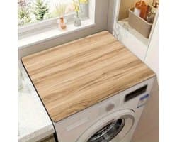 Wasmachinemat, 50 x 60 cm, wasmachinehoes, universeel, zacht en op maat te maken, geschikt voor wasmachines en drogers, houtnerfstijl. — afbeelding 1