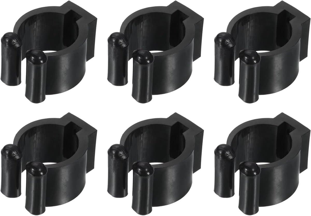 Keu Clips - Hengel Houder - Keu Opslag - Kunststof Materiaal - 6 Stuks - Zwart — afbeelding 1