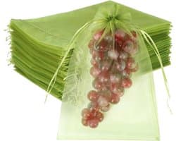 Fruitzakken - Beschermzakken - Fruit Beschermen - Herbruikbaar Gaas - 100 stuks - Fruitgroen