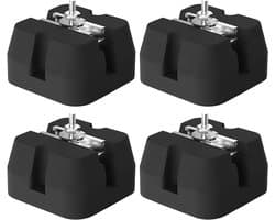 Airco Onderleggers - Trillingsdempende Matten - Buitenunit Ondersteuning - 500kg Draagvermogen - 15x12x15 cm - Zwart