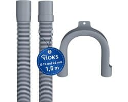 Afvoerslang 2,5 meter voor wasmachine en vaatwasser met 19/22 mm aansluiting en slanghaak