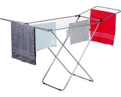 Dirt Devil Droogrek Inklapbaar – Wasrek Metaal met Anti-Slip Voeten – Wasrek met Vleugels tot 10KG – Drooglijn ca. 18 Meter – Opvouwbaar Wasrek voor Binnengebruik
