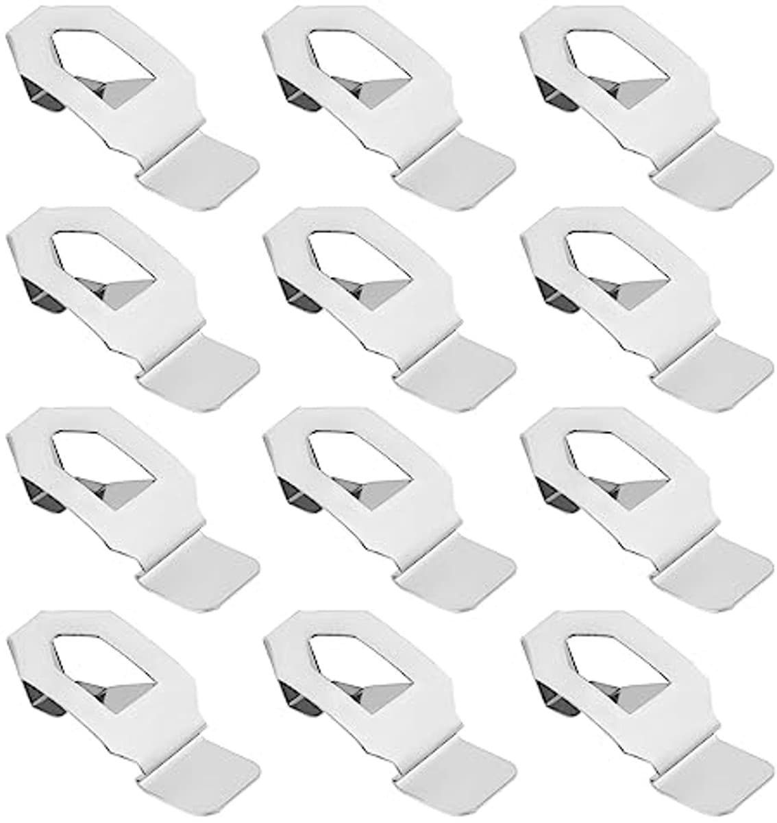 12 Stuks Foto Frame Clips Hangers voor Kunstwerken - Metalen Lente Bevestigingsclips - 26x12mm - Zilver — afbeelding 1