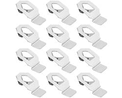 12 Stuks Foto Frame Clips Hangers voor Kunstwerken - Metalen Lente Bevestigingsclips - 26x12mm - Zilver