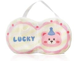 Herbruikbare waszak voor wasmachine met schattig berenontwerp voor bh's en lingerie, 32.5x19.5 cm, ideaal voor delicate was.