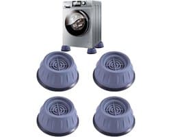 Antivibratievoeten Wasmachine - Trilvoetjes Rubber - Apparaat Stabiliseren - Universeel Antislip - Set van 4 - Zwart
