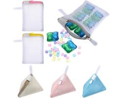 Mini-wasnetzakken voor delicate kleding, 6 stuks, anti-hechting, waszakken voor de wasmachine, ideaal voor geurparels en opbergtassen