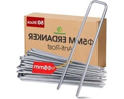 5 mm grondankers - 50 stuks roestharingen voor harde vloeren - grondankers voor beveiligingstenten - 200 mm lang 30 mm breed
